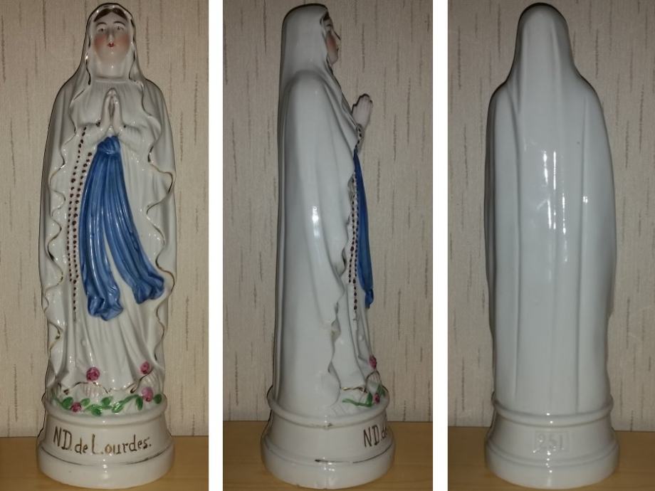 Kipec Lurške Marije, porcelan, višina 32 cm, 900 gr. - lepo ohranjen