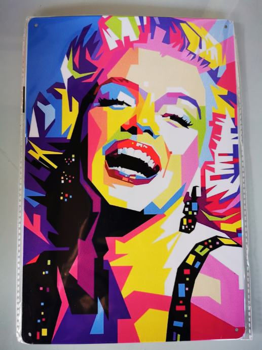 kovinska tabla Marilyn Monroe