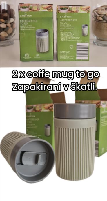 DOM - kuhinja - 2x coffe mug to go, novi, zapakirani