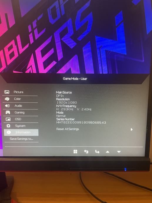 gaming monitor ACER KG251Q 24,5"