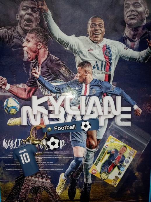 Kylian Mbappe Francija Katar 2022- obesek, kartica in plakat