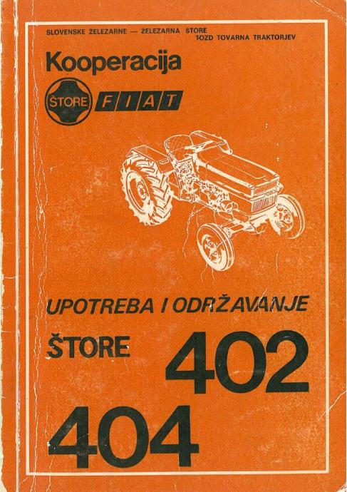 KUPIM Uporabniška navodila za traktor Štore 402-404