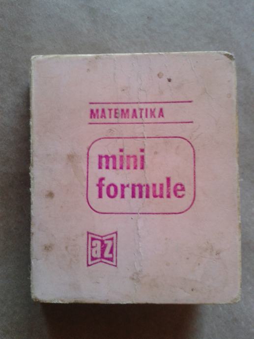 MATEMATIKA, formule -mini knjižica za plonkanje