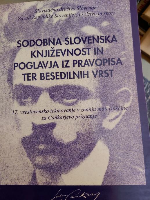 SODOBNA SLOVENSKA KNJIŽEVNOST IN POGLAVJA IZ PRAVOPISA TER BESEDILNIH