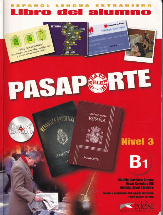 Učbenik španščine Pasaporte, Nivel 3, Matilde Cerrolaza Aragon + CD