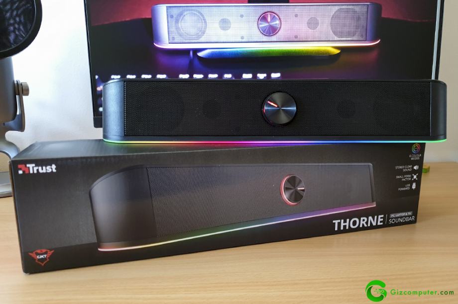 Trust GXT 619 Thorne gaming soundbar, RGB LED za TV ali PC