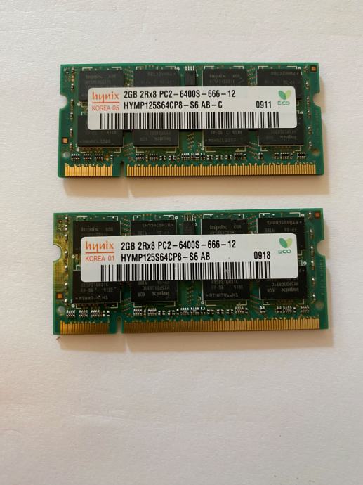 Starejši apple ali laptop ram 2 x 2GB