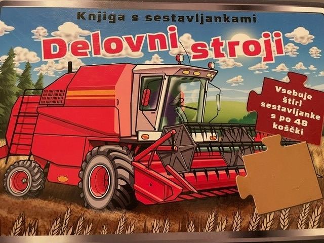 Delovni stroji - knjiga s sestavljankami