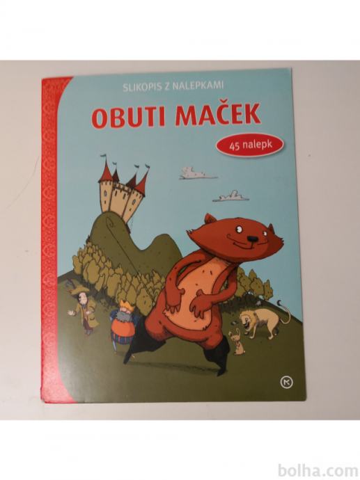 Obuti maček - slikopis z nalepkami