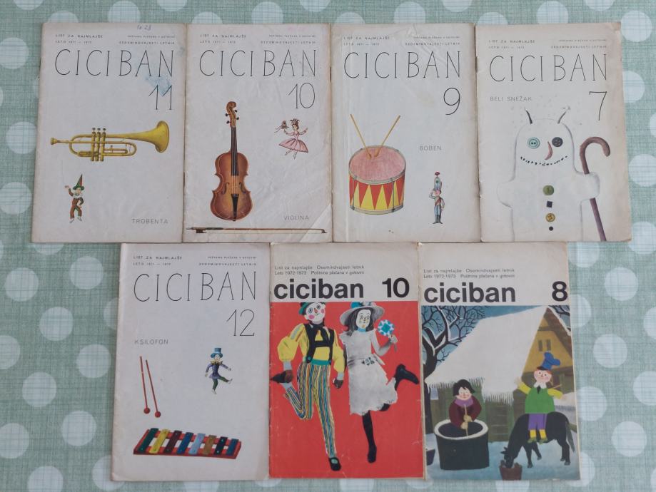 OTROŠKA POUČNA,SLIKOVNA REVIJA CICIBAN,LETNIK 1971,1972 IN 1973, 7 x