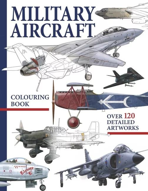 Pobarvanka Military Aircraft Colouring Book - vojaška letala