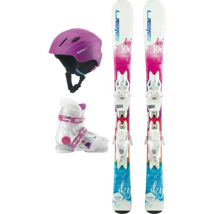 Elan Otroški smučarski set Sky 100-120cm + Bloom 2 + Team Pink none