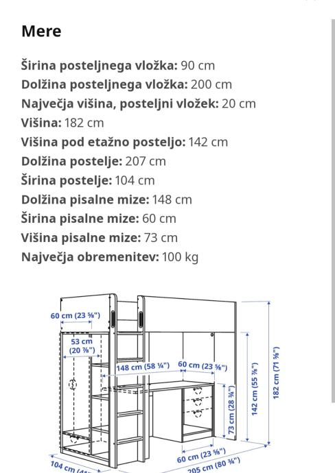 Ikea  stamsad otroski pograd