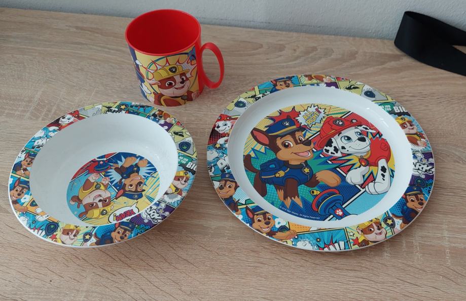 Otroški jedilni set Paw Patrol- NOVI