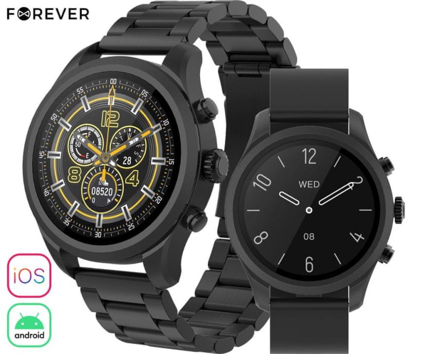 Forever Verfi SW-800 pametna ura, črna (Carbon Black) - odprta embalaž