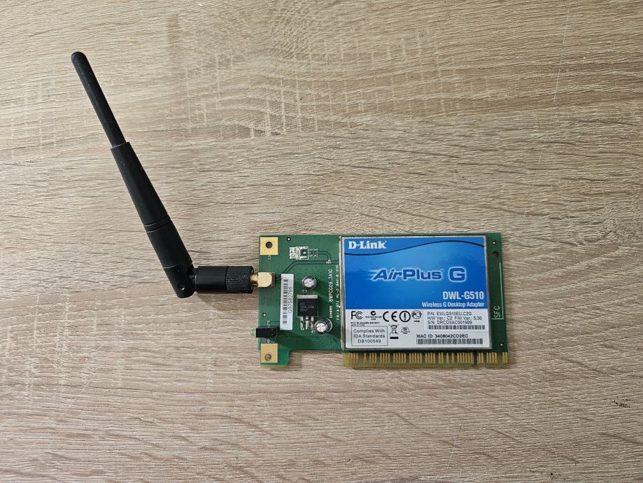 D-Link DWL-G510 54Mbps Wireless-G LAN PCI Kartica