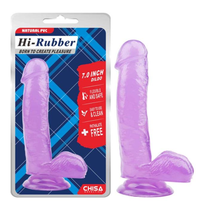 DILDO Chisa Hi-Rubber Purple 7''