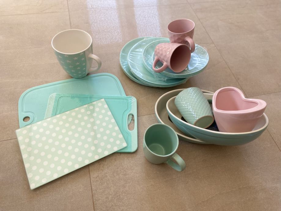 DESKA REZALNA / STEKLENA PODLOGA Kitchen Friend Mint Green pike - NOVO