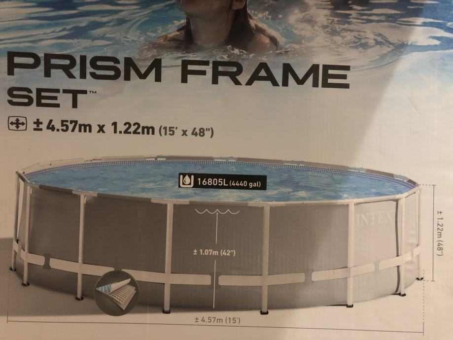 BAZEN INTEX PRISM FRAME SET 4.57m X 1.22m