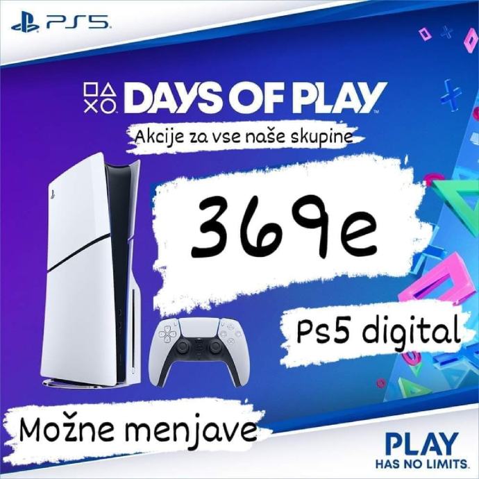 Playstation 5 novi in rabljeni, Fat in Slim menjave za PS1 PS4 PS3 PS2