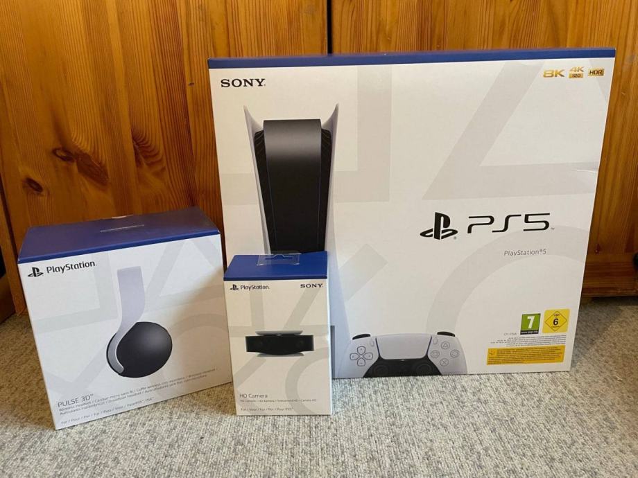 Playstation 5 (Disk) + Slušalke + Kamera