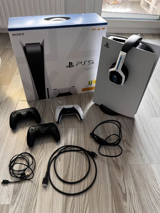 Ps5 + 3 krmilniki + slušalke Astro A20