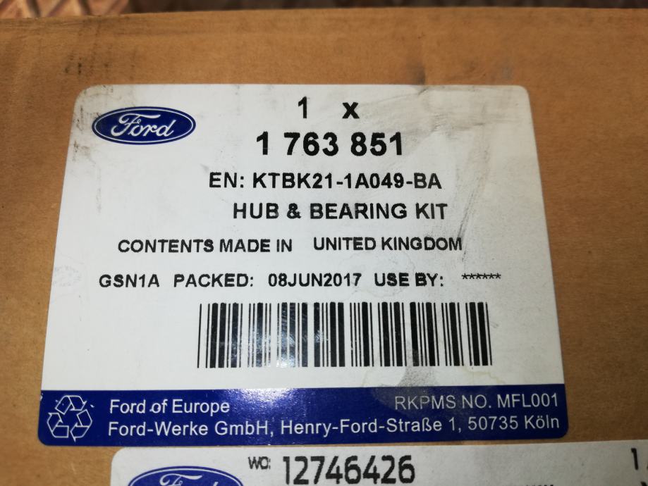 1763851 Ford Komplet Kolesnega Ležaja Transit