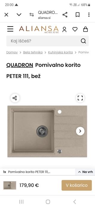 Pomivalno korito quadron