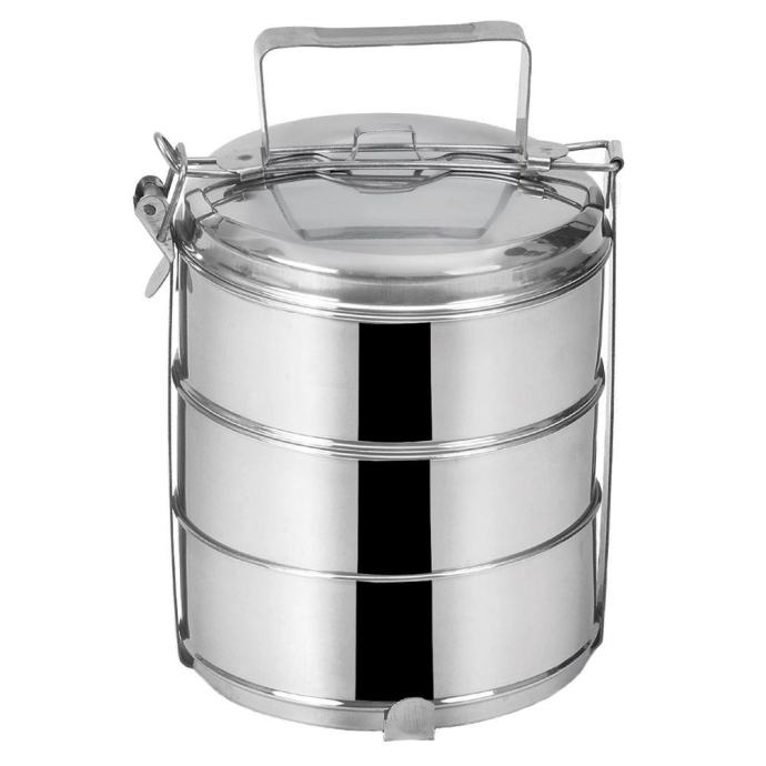 3×1300 ml inox lunch box posoda za hrano z ročajem