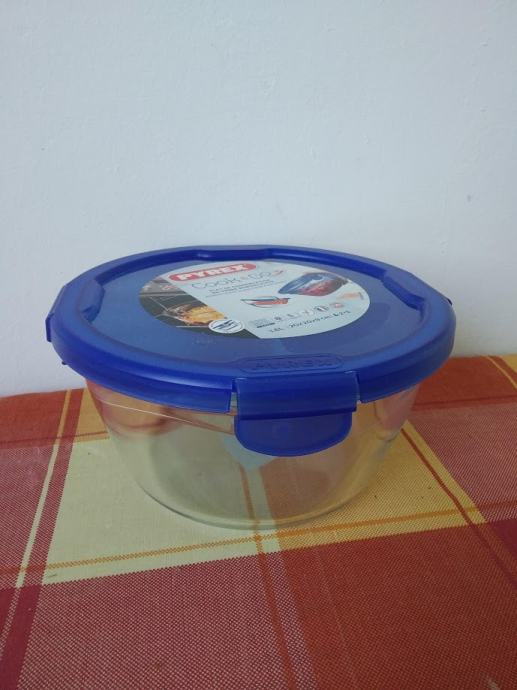 PYREX Cook & Go steklena posoda za živila (NOVA, 1.6L, 20 x 20 x 9 cm)