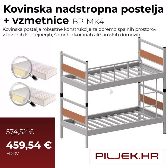 Kovinska nadstropna postelja + vzmetnice ,model BP-MK4 : www.piljek.hr