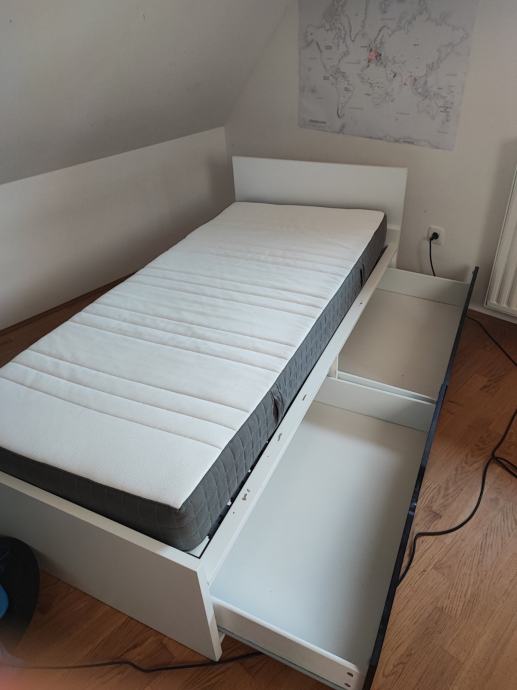 Postelja IKEA 90x200 z izvlečnimi predali