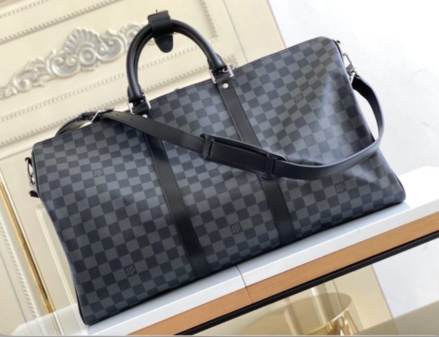 LOUIS VUITTON POTNA TORBA DAMIER ČRNO-SIVA  PRAVO 100% USNJE NOVA