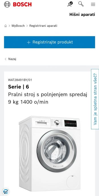 BOSCH Exclusive 9 kg - še v garanciji do 2025