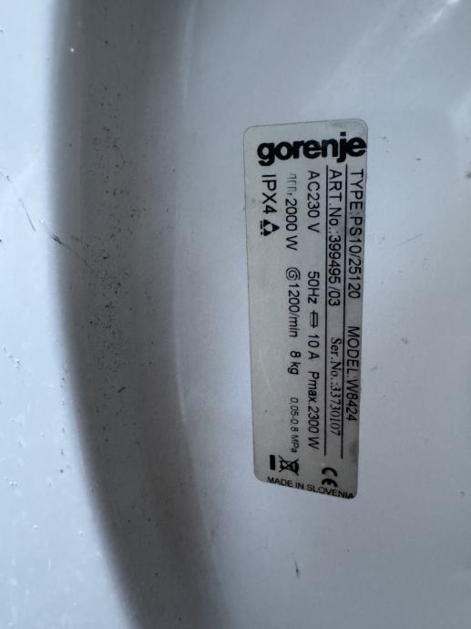 gorenje pralna stroja za dele elektronike ok motorji ok