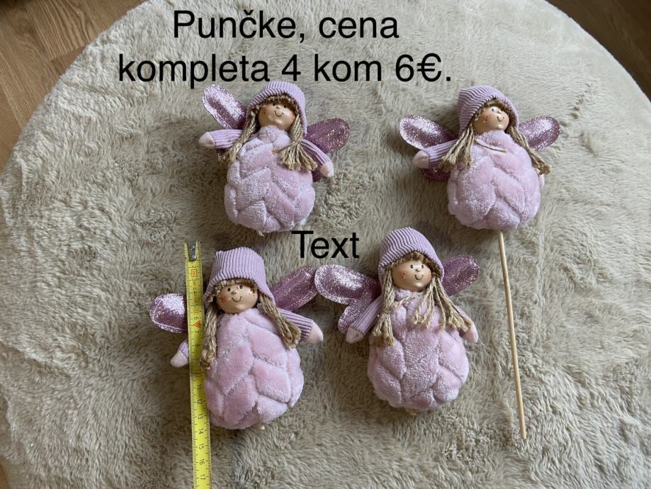 4 kom punčke za dekoracije