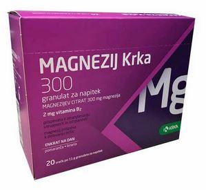 Magnezij Krka 300 + B2 granulat - 135 vrečic