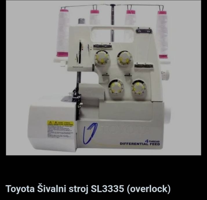 Šivalni stroj Toyota SL3335 overlock