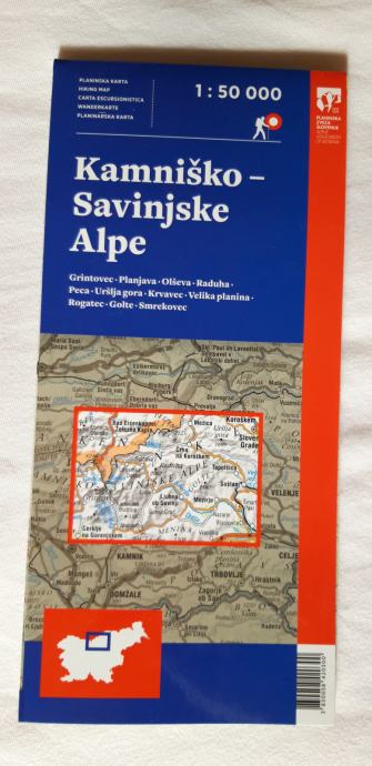 Planinska karta Kamniško Savinjske Alpe 1:50 000