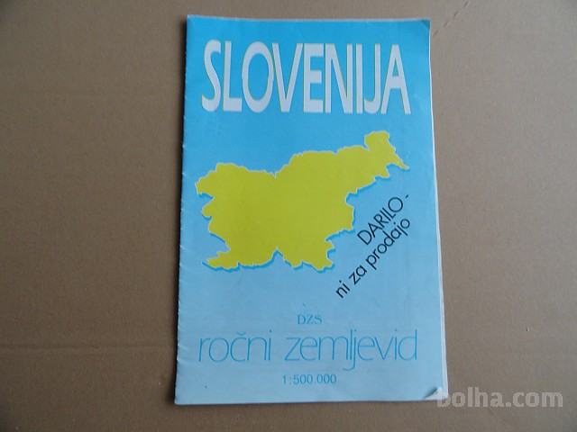 SLOVENIJA, ROČNI ZEMLJEVID, DZS