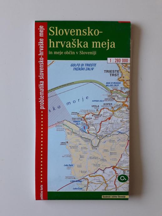 SLOVENSKO HRVAŠKA MEJA IN MEJE OBČIN V SLOVENIJI, KARTA, ZEMLJEVID