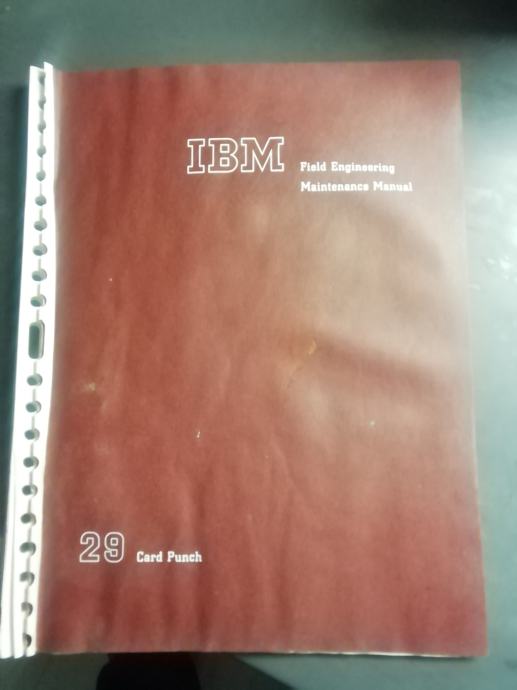 STARARACUNALNISKA KNIJGA  IBM 29 CARD PUNCH CENA 35 EUR