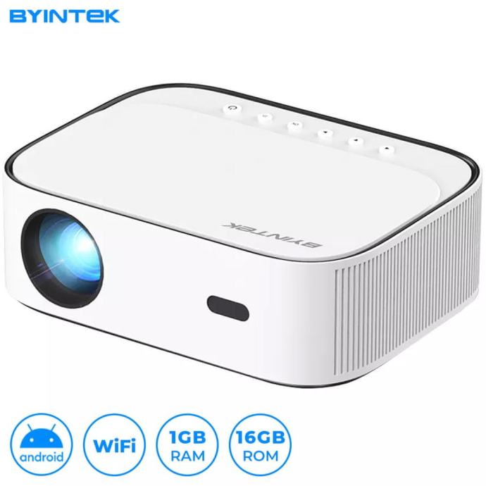 Byintek K45 prenosni LED projektor, Full HD, Android, WiFi, Bluetooth,