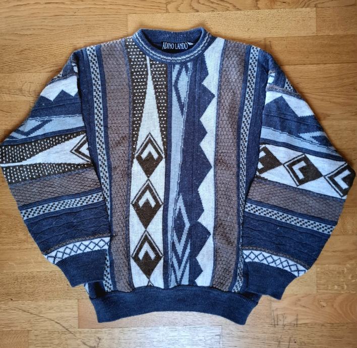 ADINO LANDO - Moški Pulover, Ugly Sweater (XXL) - Vintage, Retro