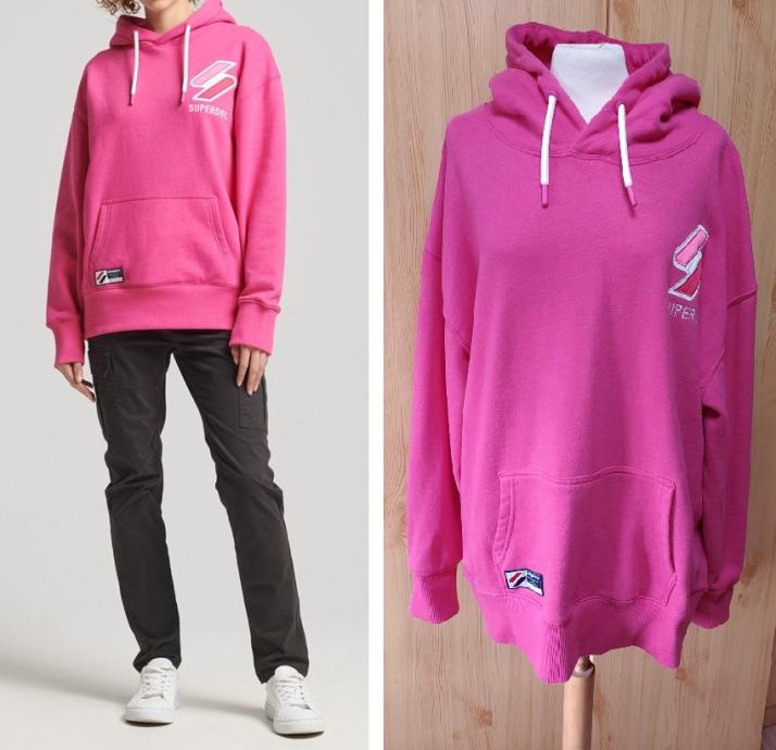 SUPERDRY OVERSIZED ROZA JOPA ŠT.M-XL