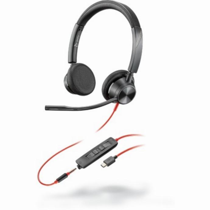 Poly - Plantronics Blackwire C3325 USB-A Microsoft Teams Slušalke