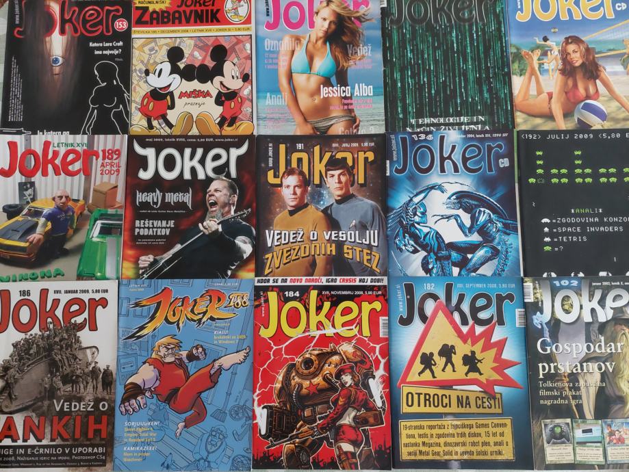 STARA RAČUNALNIŠKA REVIJA JOKER,IGRICE,GAMING,OD 2001 - 2009,64 REVIJ