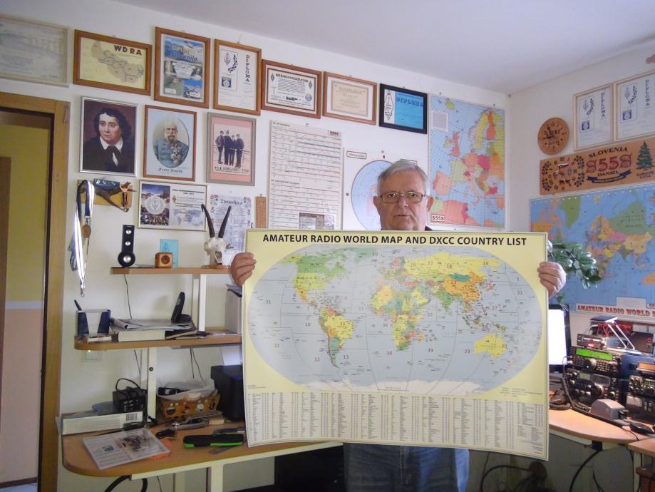 DXCC karta 90 x 65