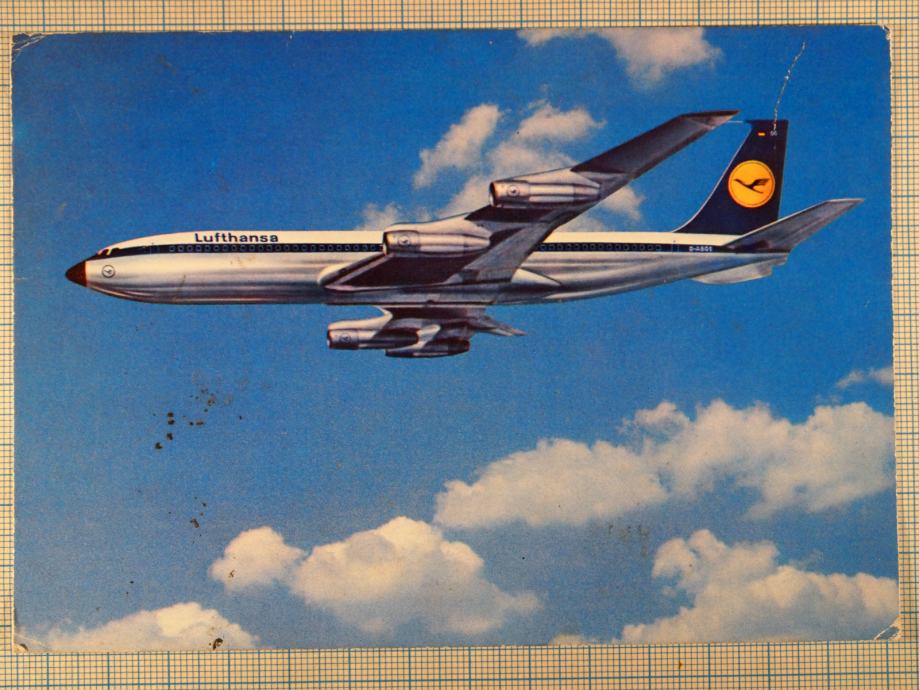 Razglednica BOEING 707 - LUFTHANSA