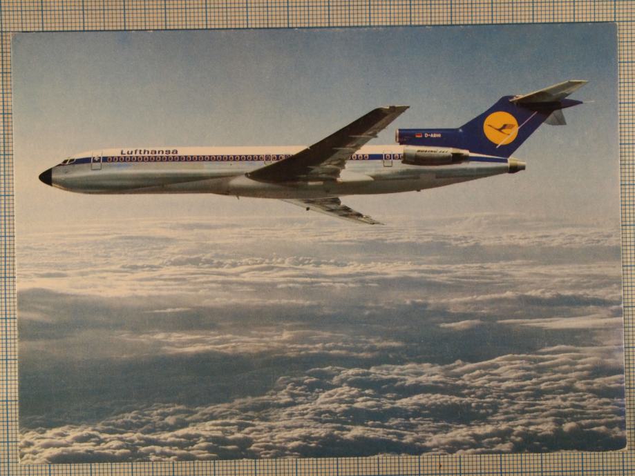 Razglednica BOEING 727 - LUFTHANSA